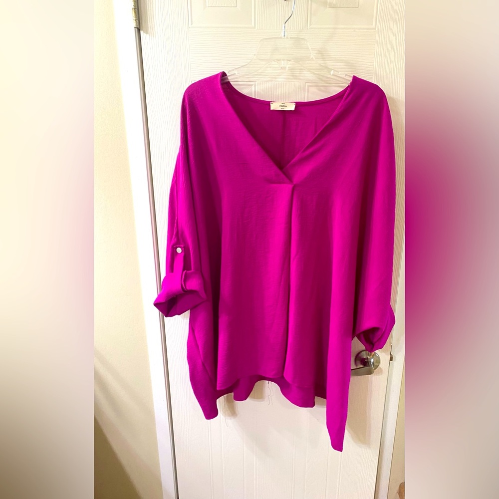 Hot pink oversized tunic. Brand: entro Size XL.